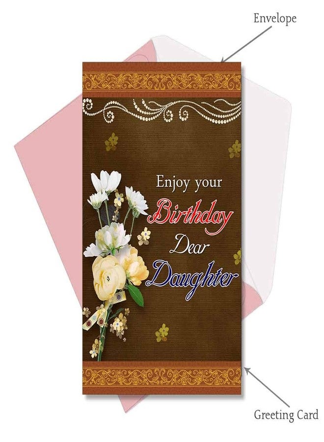 Alwaysgift Happy Birthday Daughter Greeting Card With Envelope, Happy Birthday Card for Girls (Design-4) - Image 2